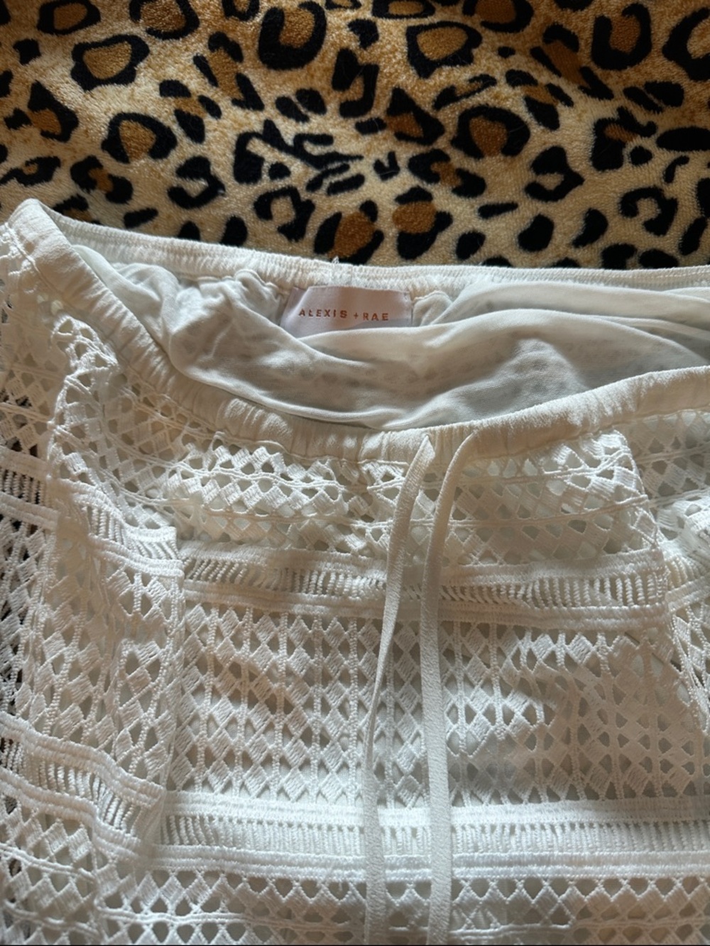 White Crochet Panel Maxi Skirt - Women - Picture 3 of 3